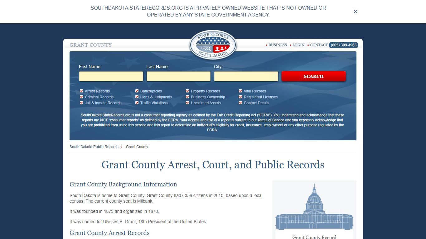 Grant County Arrest, Court, and Public Records